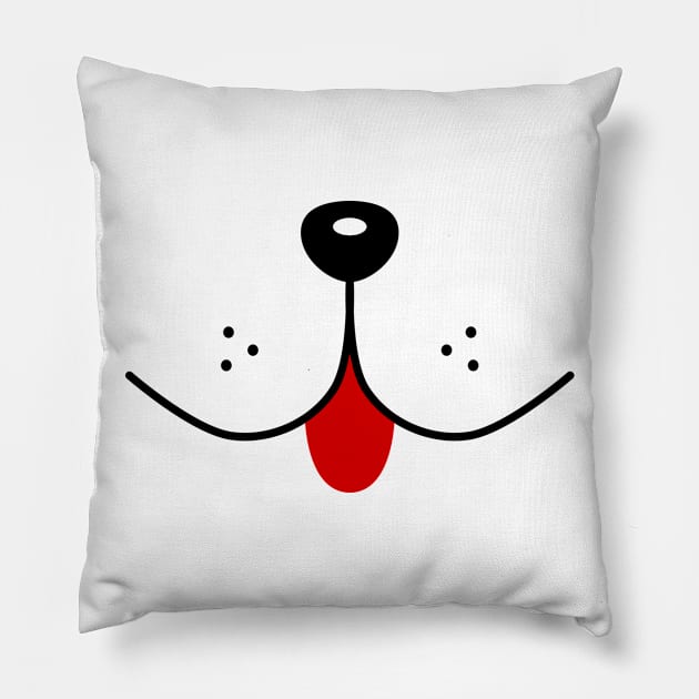 Funny Dog Face Cute Animals Nose Pillow by xsylx