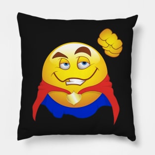 Super Hero Smiley Face Emoticon Pillow