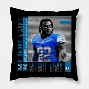 D'andre Swift Paper Poster Pillow