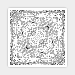 White Brick Grunge Pattern Magnet