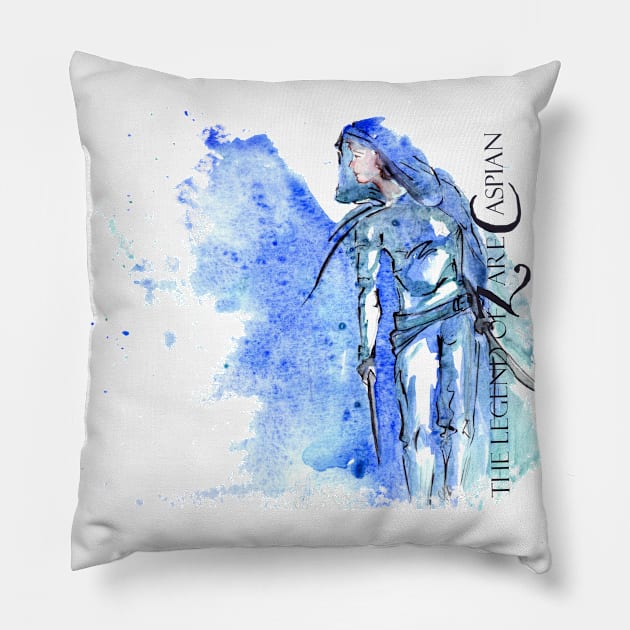 Zare with Knives Pillow by RavensLanding