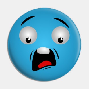 Cute Cartoon Face Emoji Shocked Expression Pin
