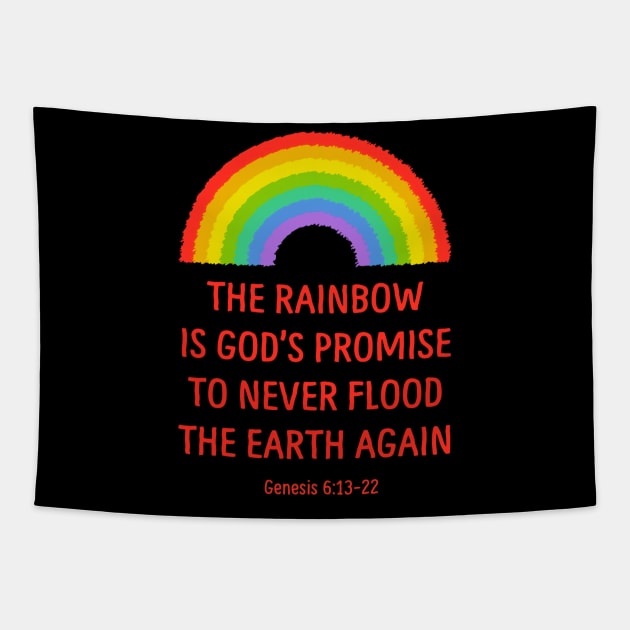 Rainbow God's Promise Genesis 6:13-22 Tapestry by TaipsArts