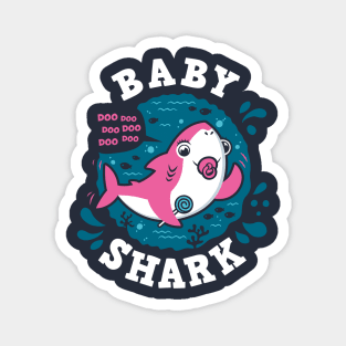 Baby Shark Girl Pacifier Magnet