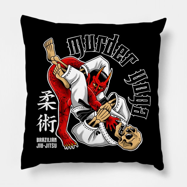 Murder yoga Pillow by Slowcat13