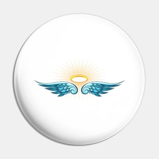 Angel Halo with Wings Pin