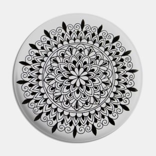 Black Dot Mini Mandala #3 Pin