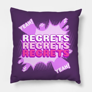 Funny Regrets Remorse Cartoon YOLO Blast Pillow