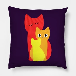 Rainbow cats Pillow