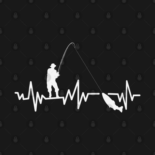 Fishing EKG Heartbeat by RKP'sTees