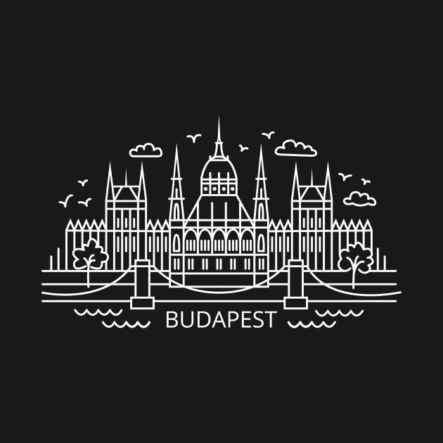 Budapest line art by ziryna