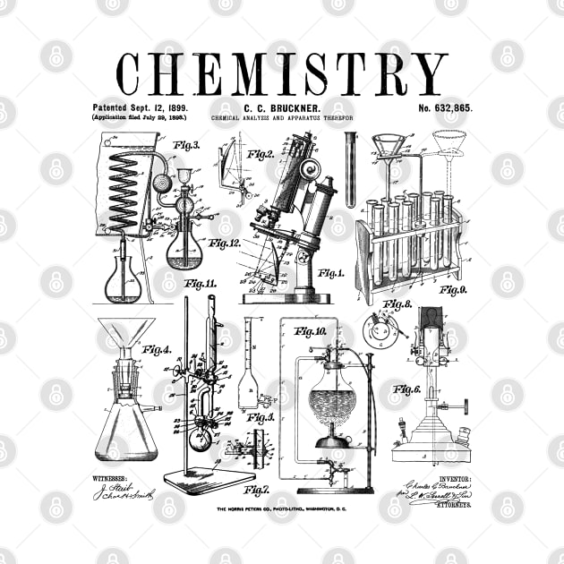 Chemistry Teacher Student Science Laboratory Vintage Patent by Grandeduc