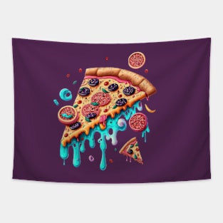 Floating Pizza Time Tapestry