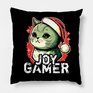 Christmas Cat Gamer Pillow