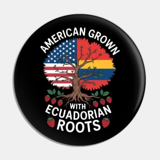 Ecuadorian Roots American Raised Tree Dual Nationality Pin