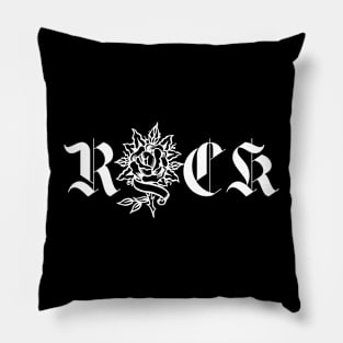 rock rose logo design Pillow