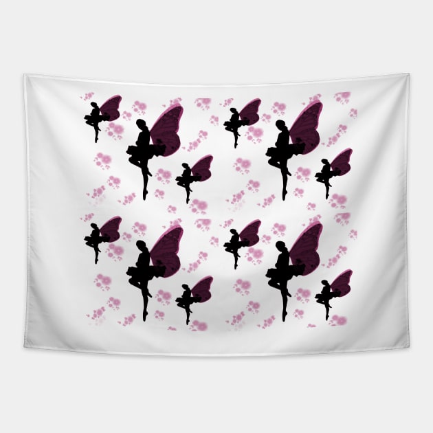 Pink fairies Tapestry by CarolineArts