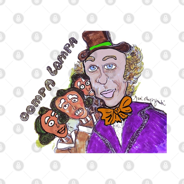 Willy Wonka and The Oompa-Loompas by TheArtQueenOfMichigan 