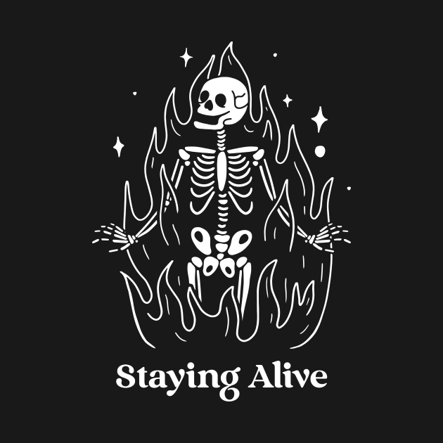 Staying Alive Skeleton by Jordan Tee's