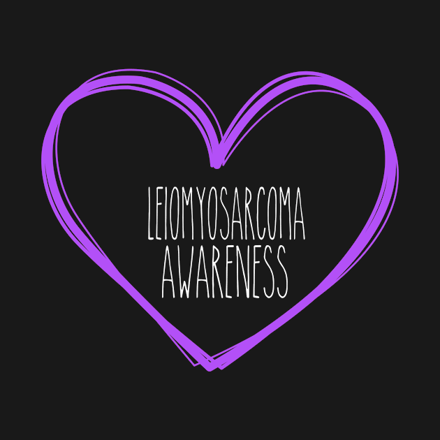 Leiomyosarcoma Awareness Heart Support by MerchAndrey