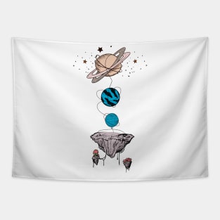 Space planets drag the pieces Tapestry