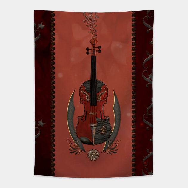 Wonderful elegant steampunk violin Tapestry by Nicky2342