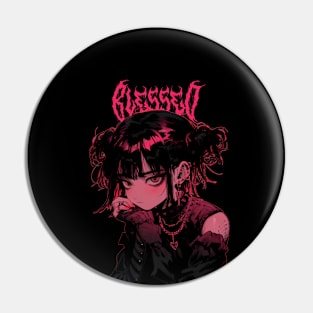 Gothic Anime Design "Blessed" Pin