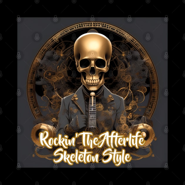 Rockin' The Afterlife Skeleton Style by Musical Art By Andrew