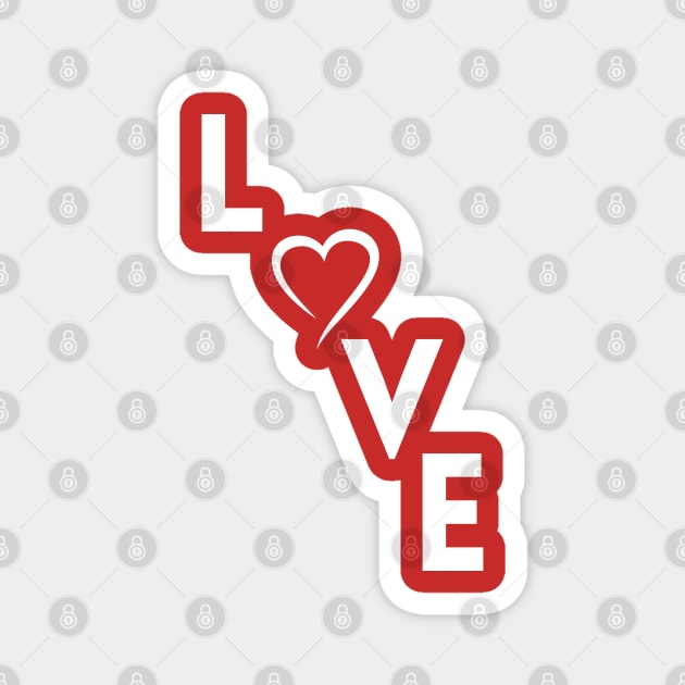 Love Heart Magnet by Creatifly Graphic Tees
