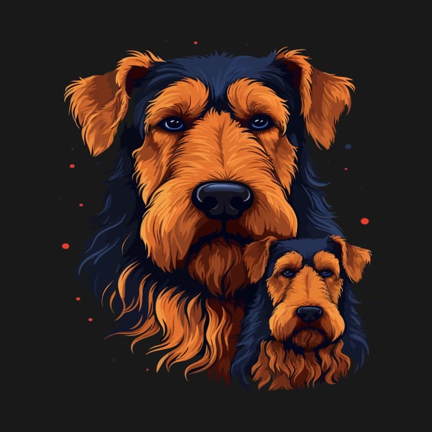 Airedale Terrier Fathers Day by JH Mart