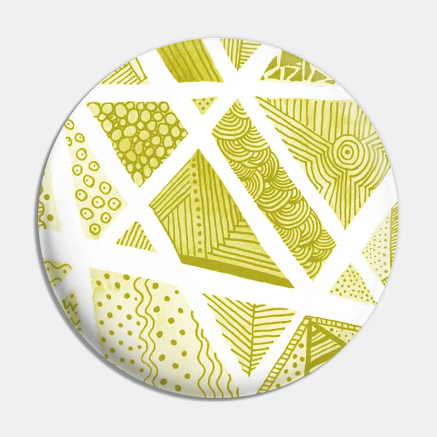 Geometric doodles - yellow and white Pin by wackapacka