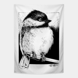 Pen & Chickadee Tapestry