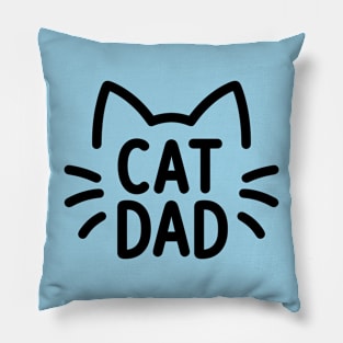 Cat Dad (black) Pillow