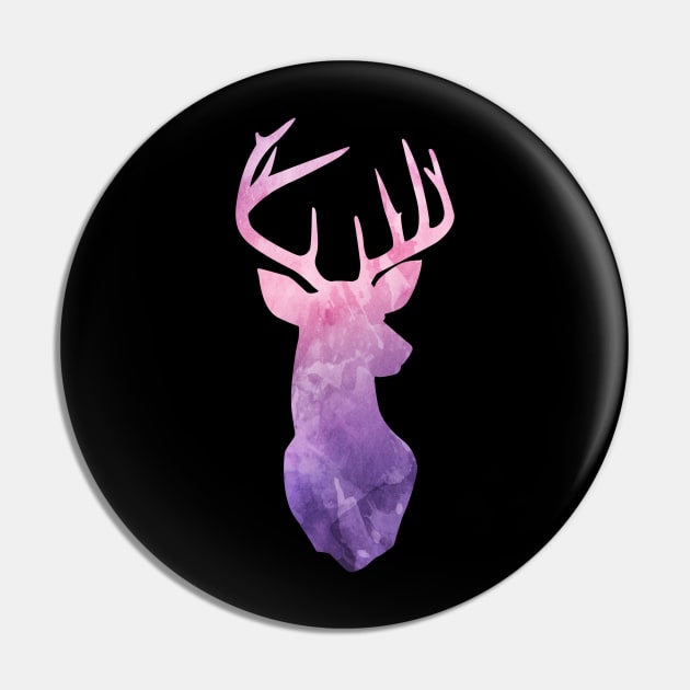 Deer Head Illustration Pin by HUNTINGisLIFE