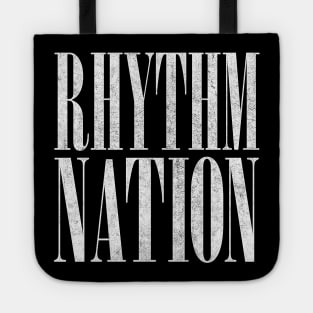 Rhythm Nation /  80s Aesthetic Typography Design Tote