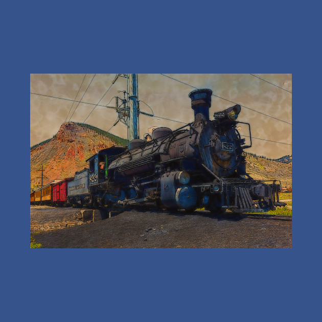 The Steam Train - Vintage Train - T-Shirt