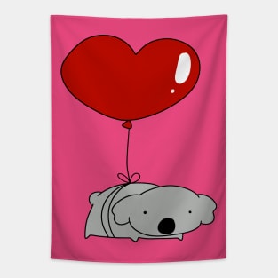 Heart Balloon Koala Tapestry