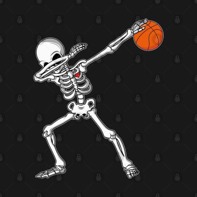 Dabbing Skeleton Basketball Funny Boys Halloween Gift - Dabbing ...