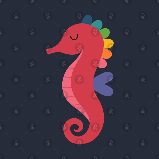 Rainbow Seahorse by AndyWestface