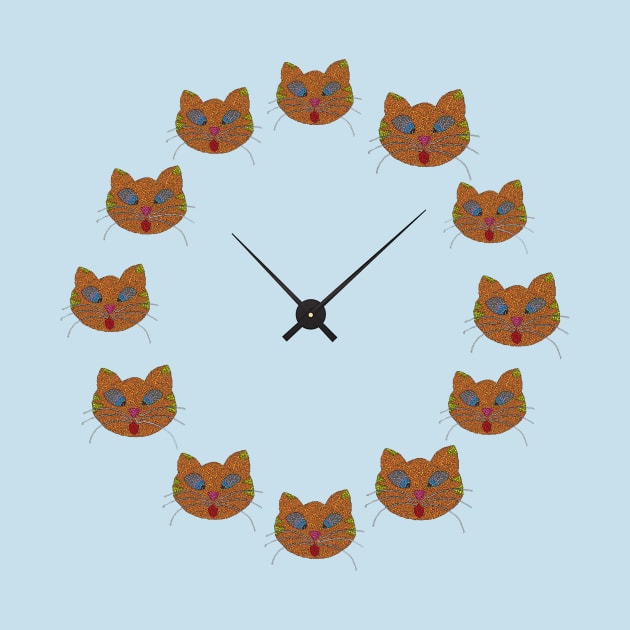 Kitty Clock by NightserFineArts