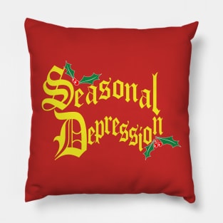 Seasonal Depression holiday sweater Pillow