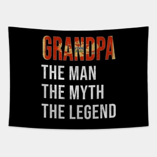 Grand Father Montenegrin Grandpa The Man The Myth The Legend - Gift for Montenegrin Dad With Roots From  Montenegro Tapestry