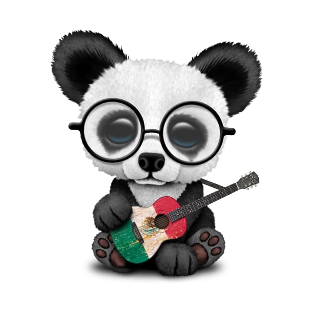 Baby Panda Playing Mexican Flag Guitar by jeffbartels