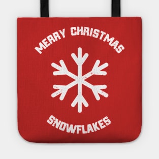 Merry Christmas Snowflakes Tote