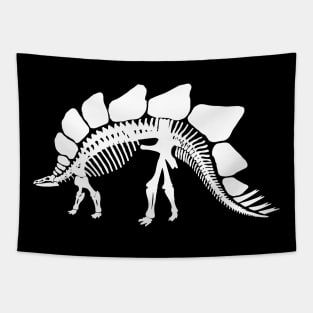 Terra Fossil Stegosaurus Dinosaur White Tapestry