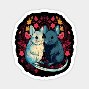 Chinchilla Couple Valentine Magnet