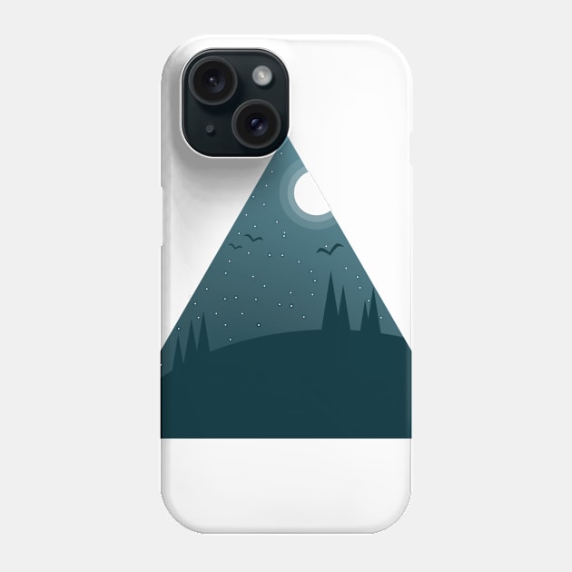 Moon Landscape Phone Case by Creatik