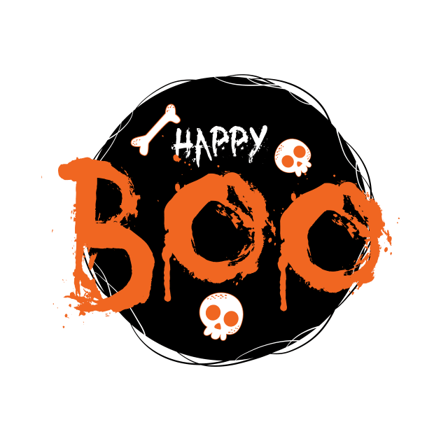 Happy Boo tee design birthday gift graphic by TeeSeller07