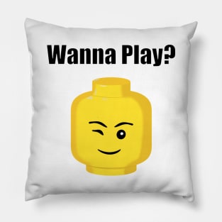 Wanna Play? (Toy Humour) Pillow