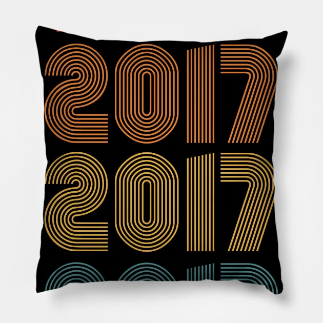 Vintage 2017 4th Birthday Gift 4 Years Old Pillow by CoolDesignsDz